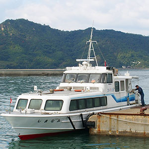 土生商船高速船　土生港（因島中央桟橋）～立石港（生名島）～因島モール～三原港（広島県三原市：新幹線三原駅）